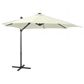 Fritthengende parasoll med stang og LED sand 300 cm , hemmetshjarta.no