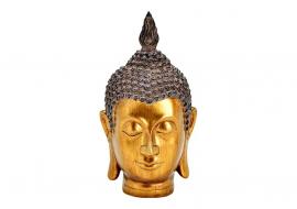 Dekorasjon Buddha gull hode polyresin (B/H/D) 13x24x13cm , hemmetshjarta.no
