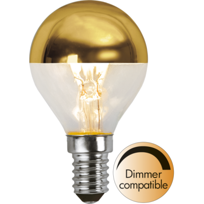 LED-Lampe E14 Top Coated 45 Dim lm250/25w Gold , hemmetshjarta.no