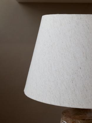 Bordlampe med trefot og naturlig linskjerm H57/D37 cm , hemmetshjarta.no