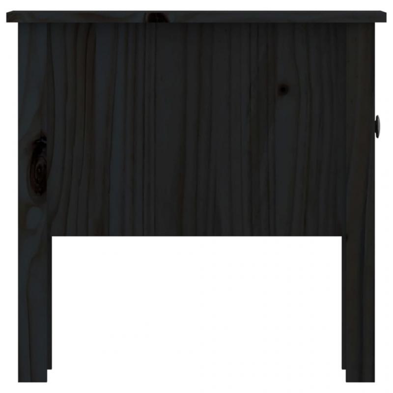 Sidebord 50x50x49 cm sort heltre furu 2 stk , hemmetshjarta.no