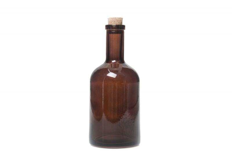 A Lot Dekoration - Dekorasjon Glassflaske Brun 400ml 8x18cm 2-pack , hemmetshjarta.no
