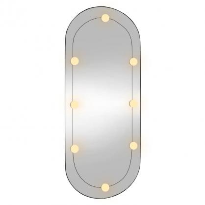 Veggspeil med LED-belysning oval 45x100 cm glass , hemmetshjarta.no