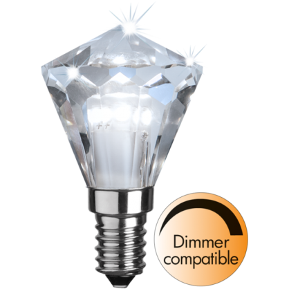 LED-Lampe E14 Diamond P45 Dim , hemmetshjarta.no
