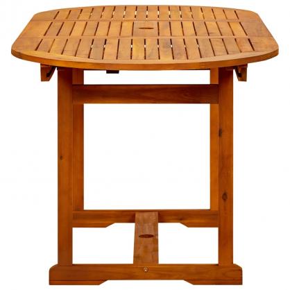 Spisebord for hage uttrekkbart (120-170)x80x75 cm solid akasie , hemmetshjarta.no
