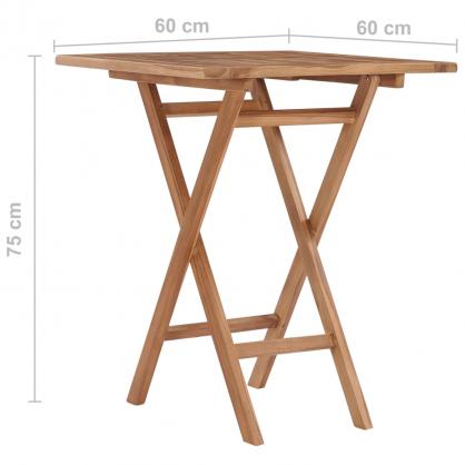 Sammenleggbart spisebord for hage 60x60x75 cm heltre teak , hemmetshjarta.no