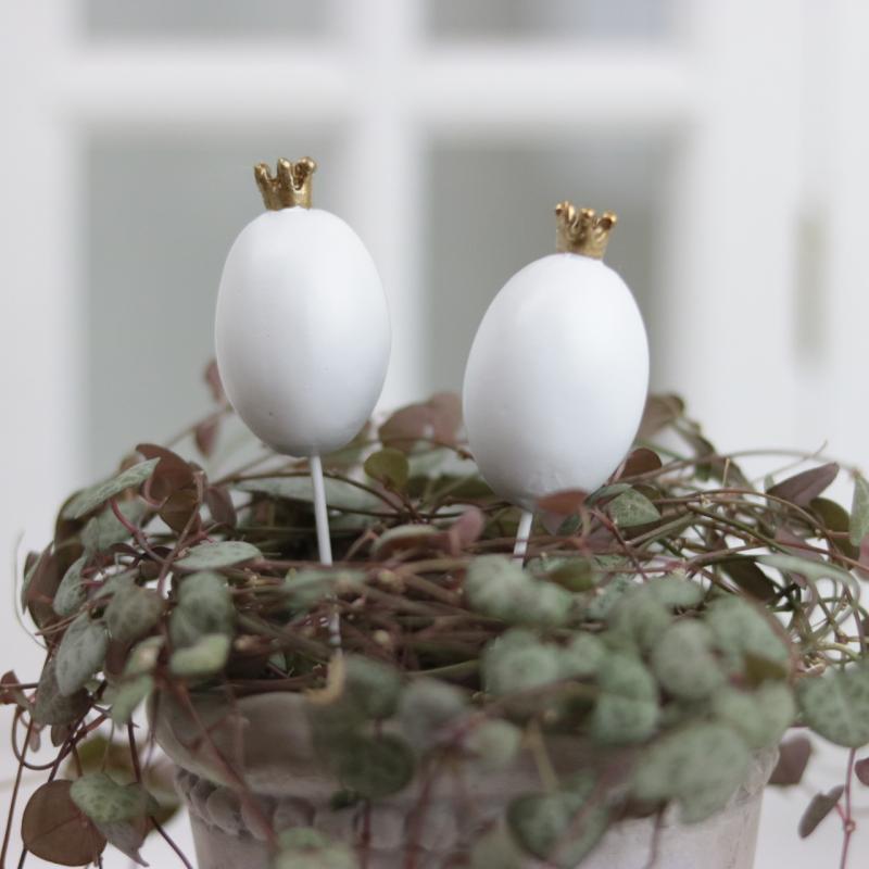 A Lot decoration Egg med krone / pinner 2-pakning , hemmetshjarta.no