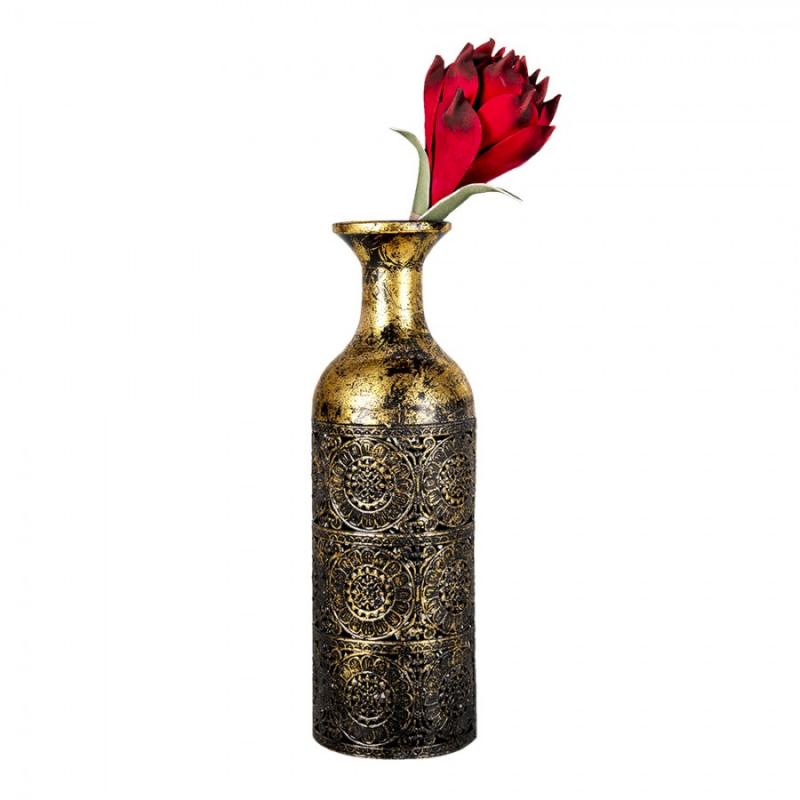 Dekorativ Vase  12x39 Cm Kobberfarget Metall Rund , hemmetshjarta.no