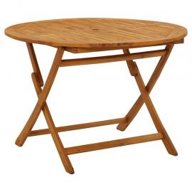 Sammenleggbart spisebord for hage Ø 110x75 cm massivt akasietre , hemmetshjarta.no