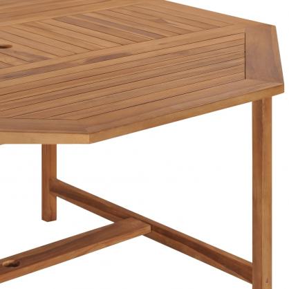 Spisebord for hage 150x150x75 cm massiv teak , hemmetshjarta.no