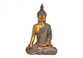 Dekorasjon Buddha gullbrun polyresin (B/H/D) 19x30x11cm , hemmetshjarta.no