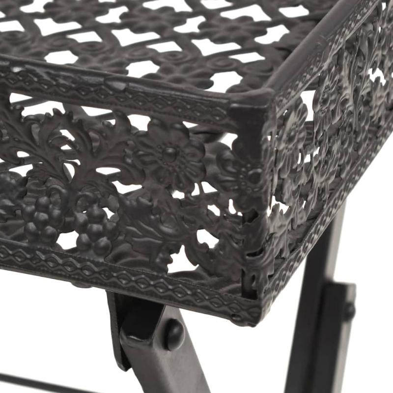 Sammenleggbart bord 58x35x72 cm vintage stil metall svart , hemmetshjarta.no