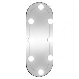 Veggspeil med LED-belysning ovalt 20x50 cm glass , hemmetshjarta.no