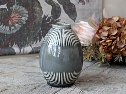 Chic Antique Alsace Vase stripete mnster H20 / 14,5 cm opal , hemmetshjarta.no
