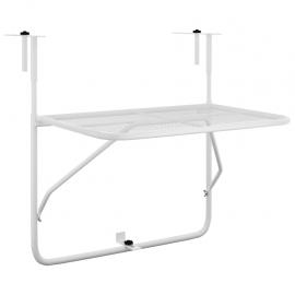 Balkongbord hvit 60x40 cm stål , hemmetshjarta.no