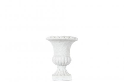 A Lot Dekoration - Blomsterpotte/krukke Pokal Antikk hvit - 18cm , hemmetshjarta.no