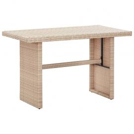 Spisebord for hage 110x60x67 cm beige kunstrotting , hemmetshjarta.no