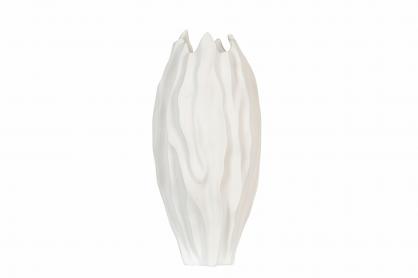 A Lot Dekoration - Vase Blge Hvit Poly 19x39,5cm , hemmetshjarta.no