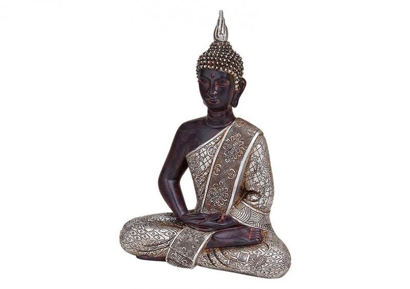 Dekorasjon Buddha slv sittende polyresin (B/H/D) 22,5x29,5x11,5 cm , hemmetshjarta.no