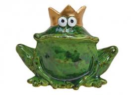 Dekorasjon Frosk prins grønn keramikk (B/H/D) 17x13x10cm , hemmetshjarta.no