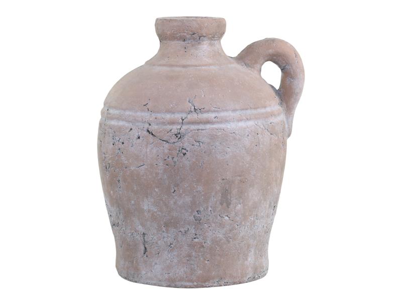 Chic Antique Terracotta flaske hndtak H24 / L18.5 / B17.5 cm naturlig 1 st , hemmetshjarta.no