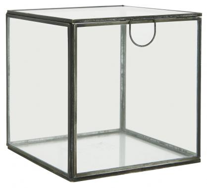 Glassboks med lokk 15x15x15 cm , hemmetshjarta.no