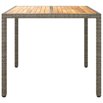 Spisebord for hage 90x90x75 cm kunstrotting og akasietre gr , hemmetshjarta.no
