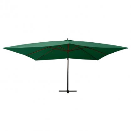 Fritthengende parasoll med trestang 400x300 cm grnn , hemmetshjarta.no