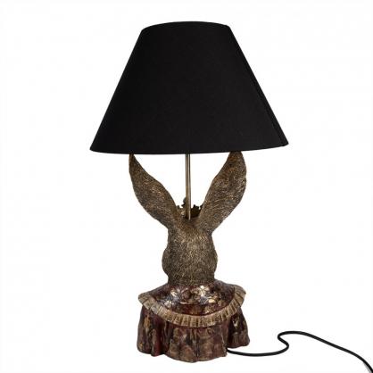 Kanin bordlampe  37x61 cm Gullfarget Sort Polyresin , hemmetshjarta.no