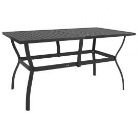 Spisebord for hage 140x80x72 cm antrasitt stål , hemmetshjarta.no