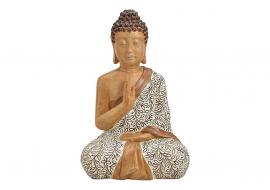 Dekorasjon Buddha beige sittende polyresin (B/H/D) 32x48x25 cm , hemmetshjarta.no