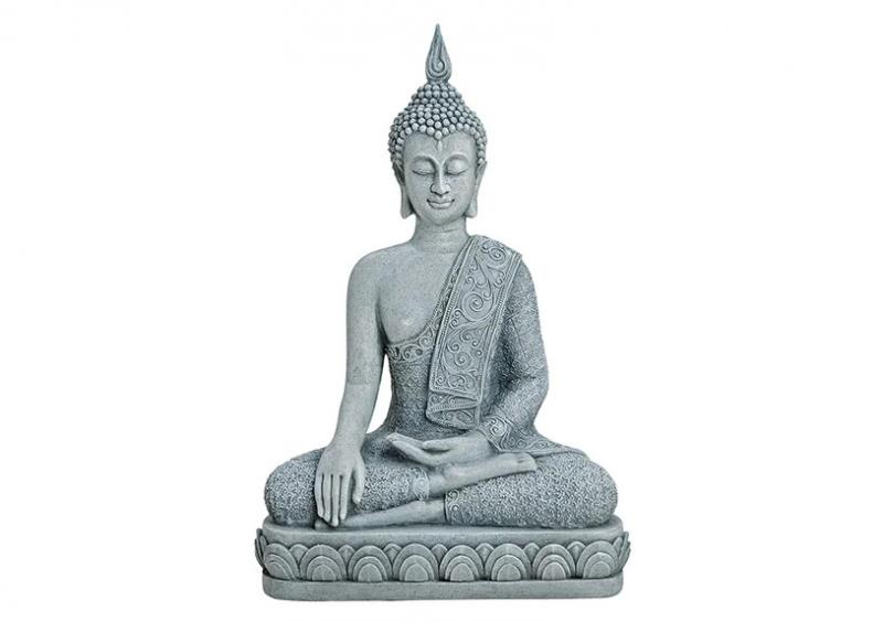 Dekorasjon Buddha XL gr sittende polyresin (B/H/D) 26x39x14 cm , hemmetshjarta.no