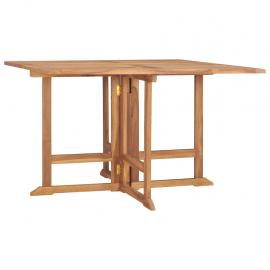 Sammenleggbart spisebord for hage 110x110x75 cm massiv teak , hemmetshjarta.no