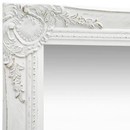 Veggspeil barokkstil hvit 40x40 cm , hemmetshjarta.no