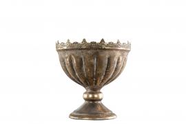 A Lot Dekoration - Blomsterpotte/krukke Pokal Antik 19 cm Gyldenbrun , hemmetshjarta.no