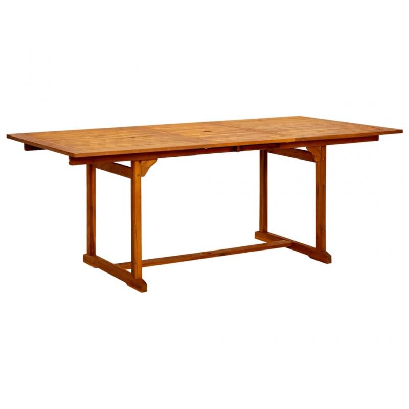 Spisebord for hage uttrekkbart (150-200)x100x75 cm massivt akasietre , hemmetshjarta.no