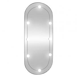 Veggspeil med LED-belysning oval 45x100 cm glass , hemmetshjarta.no