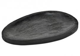 Dekorativ skål av sort mangotre (B/H/D) 30x2x20cm , hemmetshjarta.no