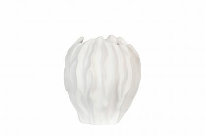 A Lot Dekoration - Vase Blge Hvit Poly 23x26cm , hemmetshjarta.no