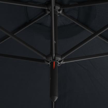 Dobbel parasoll med stlstang antrasitt 600 cm , hemmetshjarta.no