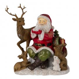Juledekorasjon julenissen 18*13*19 cm Rød Brun Polyresin , hemmetshjarta.no