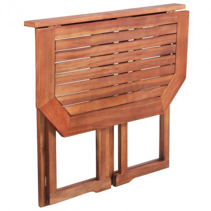 Balkongbord sammenleggbart 90x50x75 cm heltre akasietre , hemmetshjarta.no