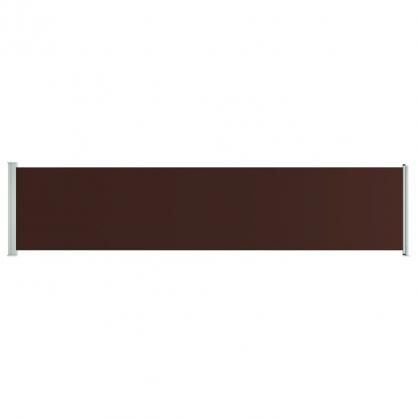 Uttrekkbar sidemarkise for uteplass brun 140x600 cm , hemmetshjarta.no