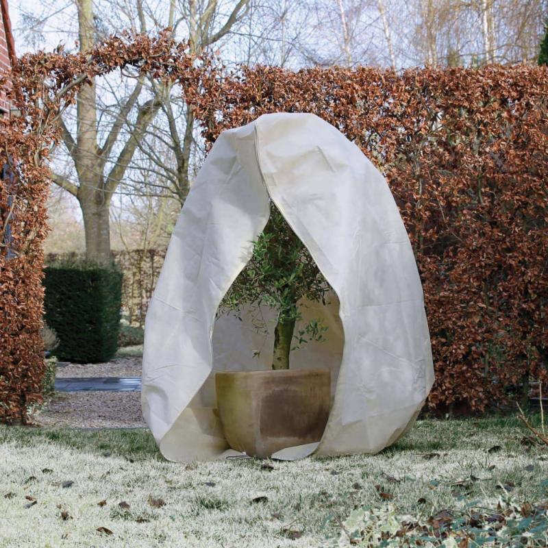 Hage Frostbeskyttelse for planter fleece med glidels 70 g/m beige 2x1,5x1,5 m , hemmetshjarta.no