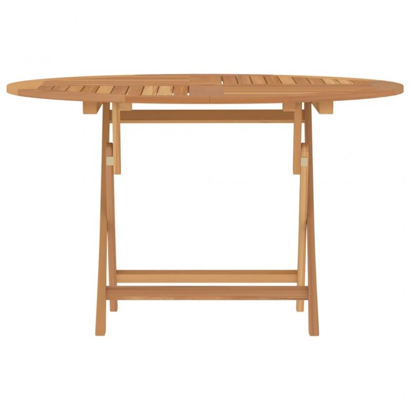 Sammenleggbart spisebord for hage  120x75 cm massiv teak , hemmetshjarta.no