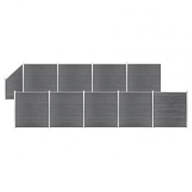 Gjerdepanel WPC grå 186x1657 cm 10 deler , hemmetshjarta.no