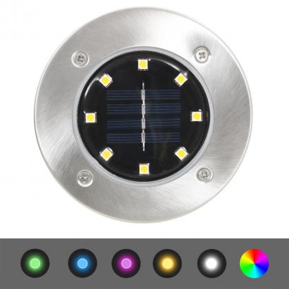 Jordlamper Solarlampe 8 stk LED RGB farge , hemmetshjarta.no