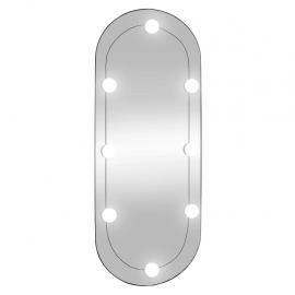 Veggspeil med LED-belysning ovalt 30x70 cm glass , hemmetshjarta.no