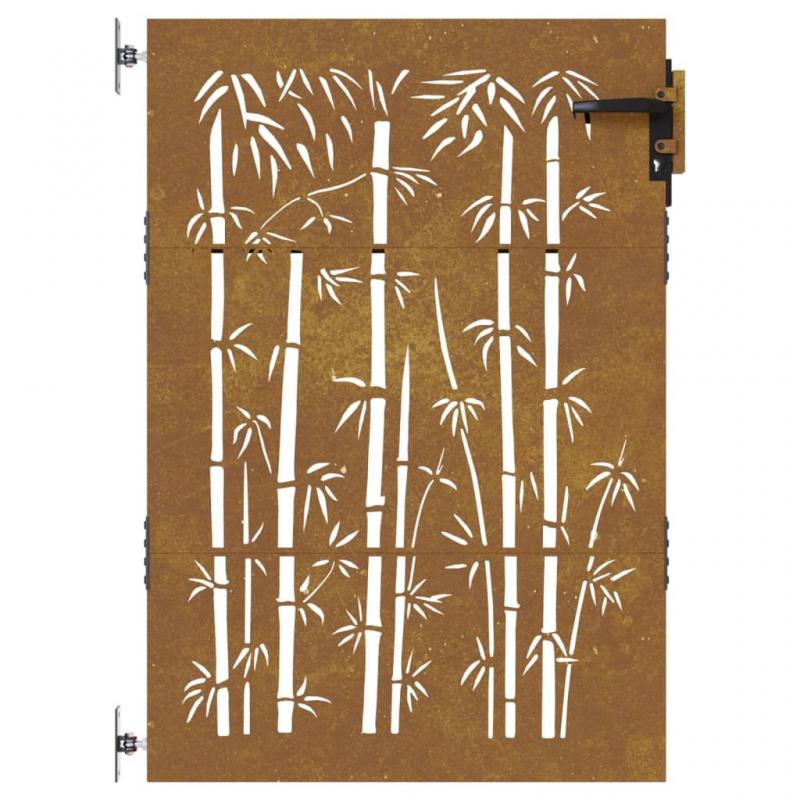 Hageport i rustfritt stl bambus design 85x150 cm , hemmetshjarta.no