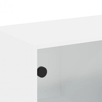 Veggskap hvit 68x37x68,5 cm med glassdrer , hemmetshjarta.no
